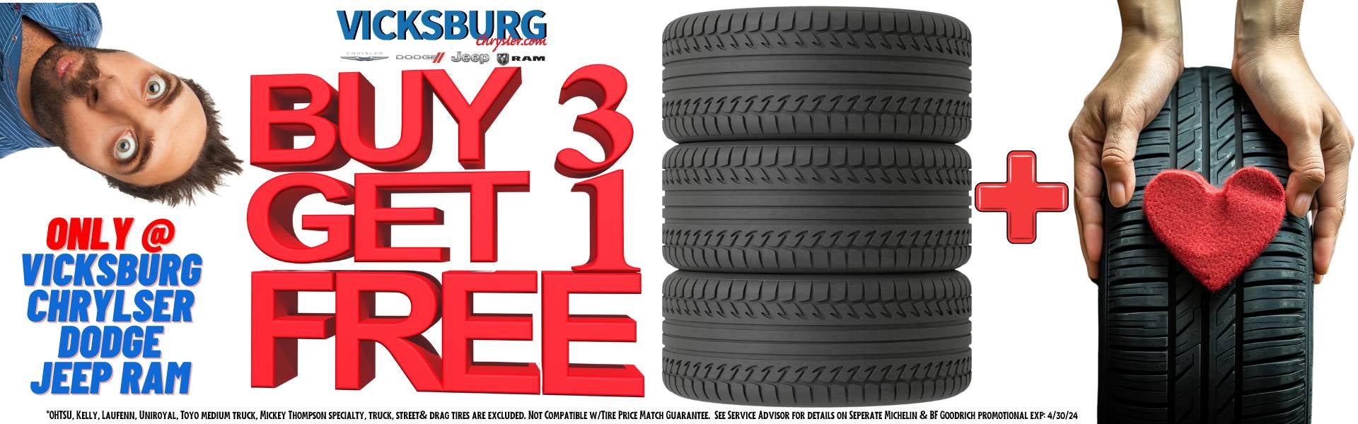  Buy 3 get 1 free on tires