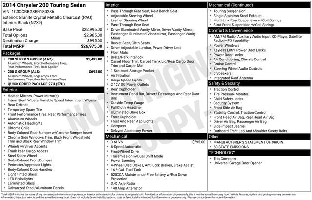 2014 Chrysler 200 Touring