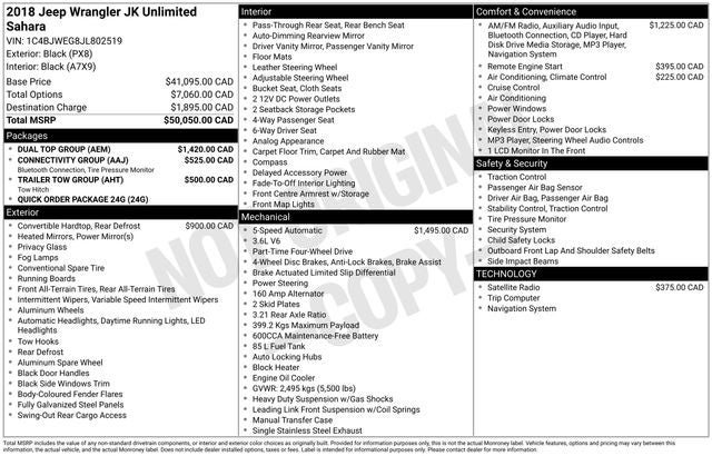 2018 Jeep Wrangler JK Unlimited Sahara
