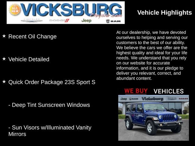 2018 Jeep Wrangler Unlimited Sport S 4x4