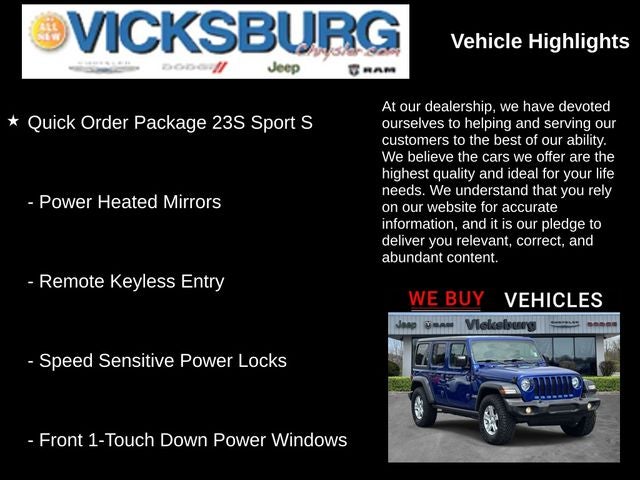 2018 Jeep Wrangler Unlimited Sport S 4x4