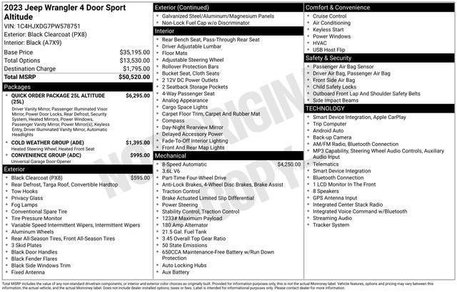 2023 Jeep Wrangler 4-Door Sport Altitude 4x4