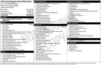 2023 Jeep Wrangler 4-Door Willys Sport 4x4