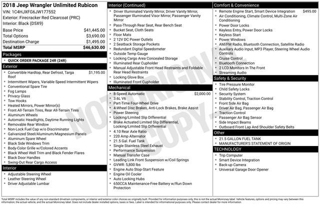 2018 Jeep Wrangler Unlimited Rubicon