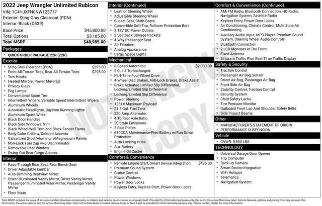 2022 Jeep Wrangler Unlimited Rubicon 4x4