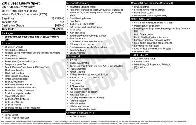 2012 Jeep Liberty Sport