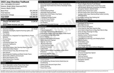 2023 Jeep Cherokee Trailhawk 4x4
