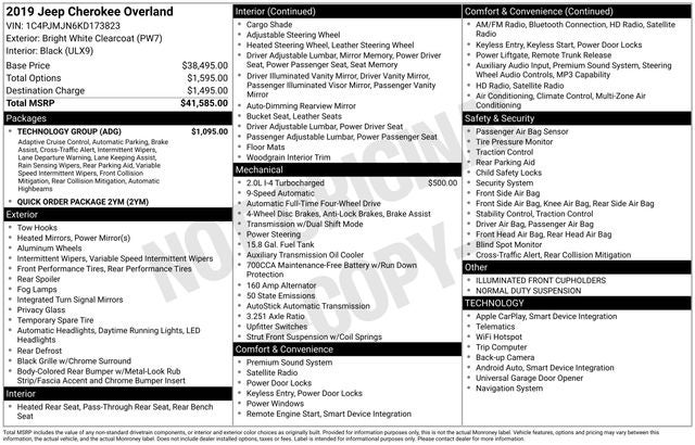 2019 Jeep Cherokee Overland 4x4