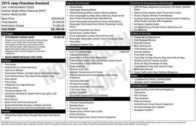 2019 Jeep Cherokee Overland 4x4