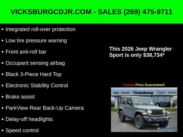 2026 Jeep Wrangler WRANGLER 2-DOOR SPORT