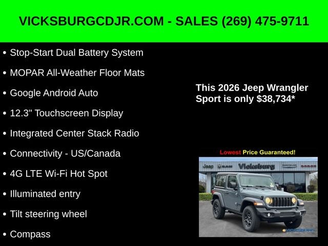 2026 Jeep Wrangler WRANGLER 2-DOOR SPORT