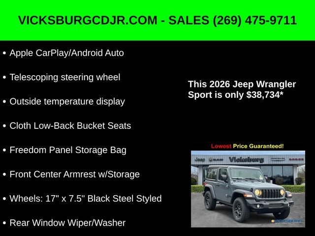 2026 Jeep Wrangler WRANGLER 2-DOOR SPORT