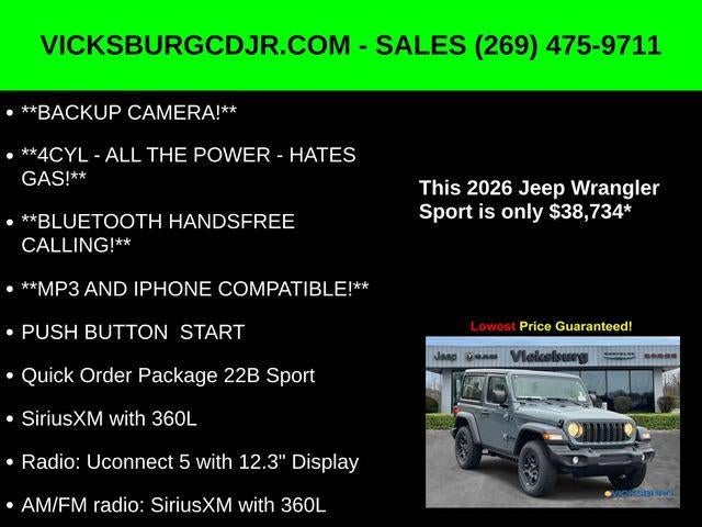 2026 Jeep Wrangler WRANGLER 2-DOOR SPORT