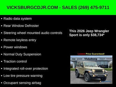 2026 Jeep Wrangler WRANGLER 2-DOOR SPORT