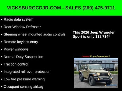 2026 Jeep Wrangler WRANGLER 2-DOOR SPORT