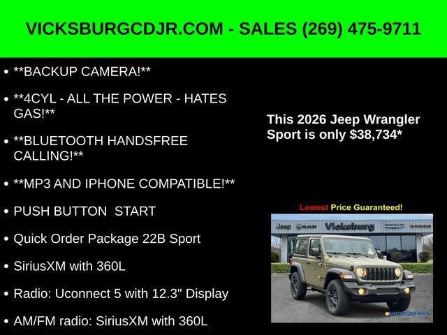 2026 Jeep Wrangler WRANGLER 2-DOOR SPORT