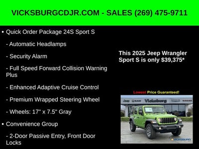 2025 Jeep Wrangler WRANGLER 4-DOOR SPORT S