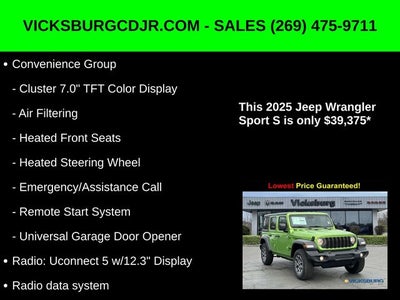 2025 Jeep Wrangler WRANGLER 4-DOOR SPORT S