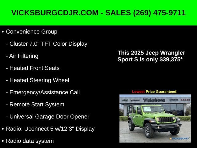 2025 Jeep Wrangler WRANGLER 4-DOOR SPORT S