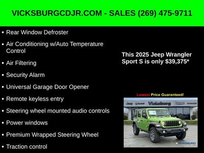 2025 Jeep Wrangler WRANGLER 4-DOOR SPORT S