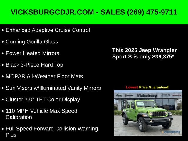 2025 Jeep Wrangler WRANGLER 4-DOOR SPORT S