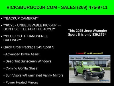2025 Jeep Wrangler WRANGLER 4-DOOR SPORT S