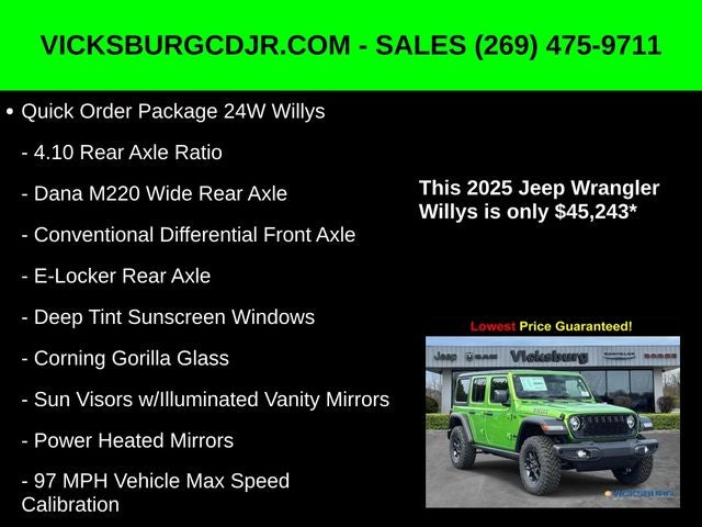 2025 Jeep Wrangler WRANGLER 4-DOOR WILLYS