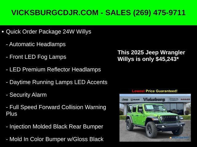 2025 Jeep Wrangler WRANGLER 4-DOOR WILLYS