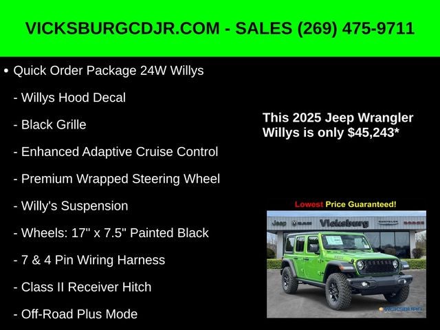 2025 Jeep Wrangler WRANGLER 4-DOOR WILLYS