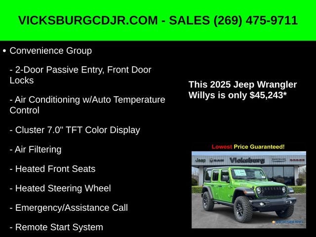 2025 Jeep Wrangler WRANGLER 4-DOOR WILLYS