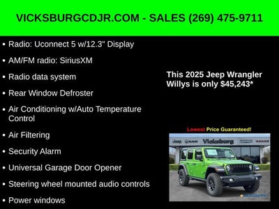 2025 Jeep Wrangler WRANGLER 4-DOOR WILLYS
