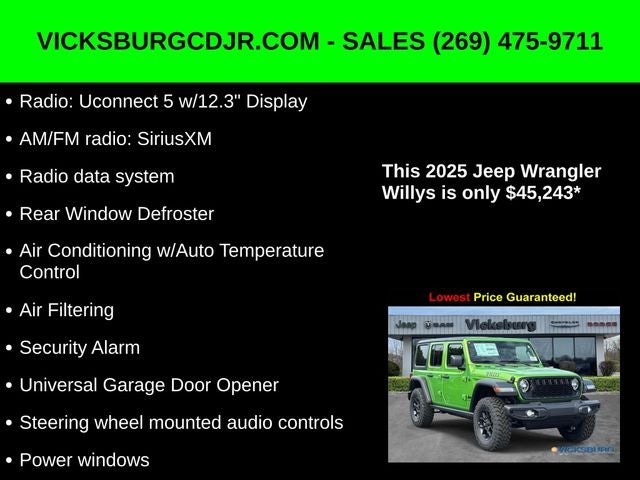 2025 Jeep Wrangler WRANGLER 4-DOOR WILLYS