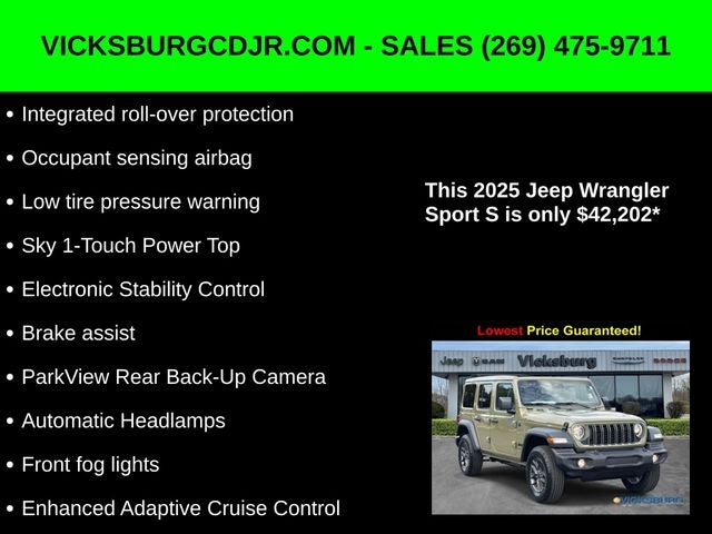 2025 Jeep Wrangler WRANGLER 4-DOOR SPORT S