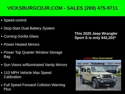 2025 Jeep Wrangler WRANGLER 4-DOOR SPORT S