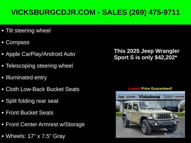 2025 Jeep Wrangler WRANGLER 4-DOOR SPORT S