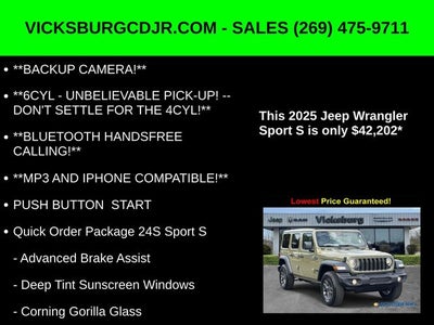 2025 Jeep Wrangler WRANGLER 4-DOOR SPORT S