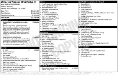 2026 Jeep Wrangler WRANGLER 4-DOOR WILLYS '41