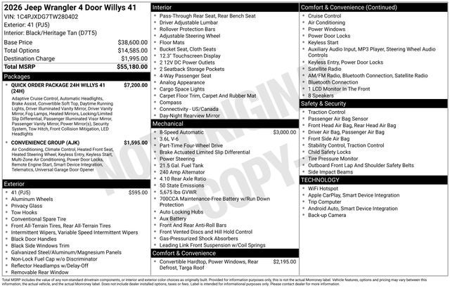 2026 Jeep Wrangler WRANGLER 4-DOOR WILLYS '41