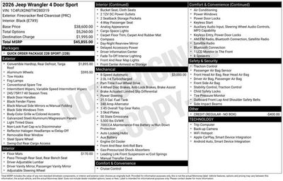 2026 Jeep Wrangler WRANGLER 4-DOOR SPORT