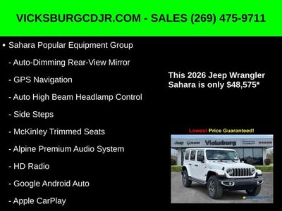 2026 Jeep Wrangler WRANGLER 4-DOOR SAHARA