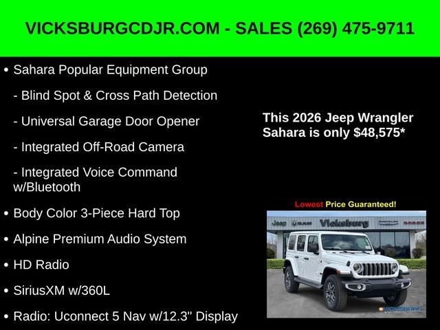 2026 Jeep Wrangler WRANGLER 4-DOOR SAHARA