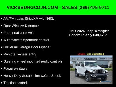 2026 Jeep Wrangler WRANGLER 4-DOOR SAHARA