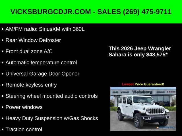 2026 Jeep Wrangler WRANGLER 4-DOOR SAHARA