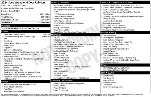 2024 Jeep Wrangler 4-Door Rubicon 4x4