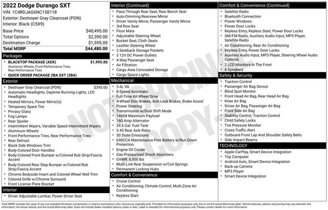 2022 Dodge Durango SXT AWD