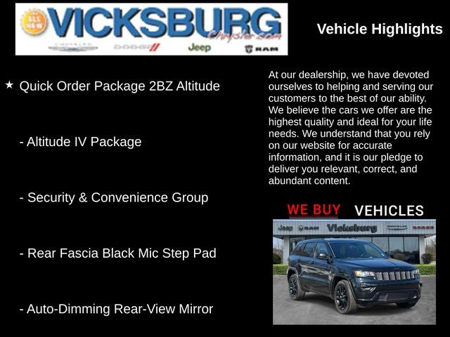 2018 Jeep Grand Cherokee Altitude 4x2