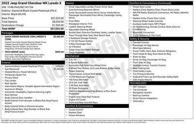 2022 Jeep Grand Cherokee WK Laredo X 4x4