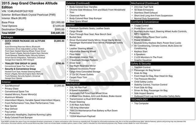 2015 Jeep Grand Cherokee Altitude