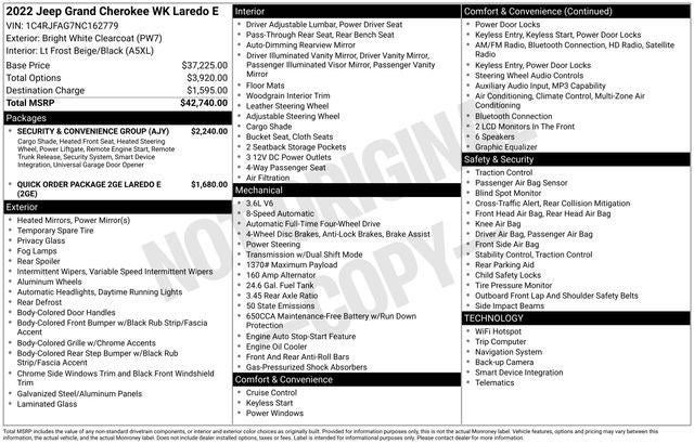 2022 Jeep Grand Cherokee WK Laredo E 4x4
