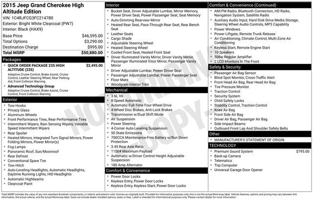 2015 Jeep Grand Cherokee High Altitude